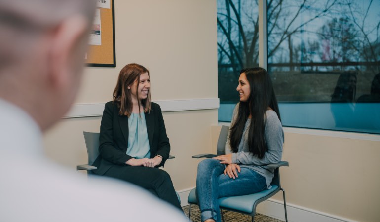 Patients talking at The Counseling Center